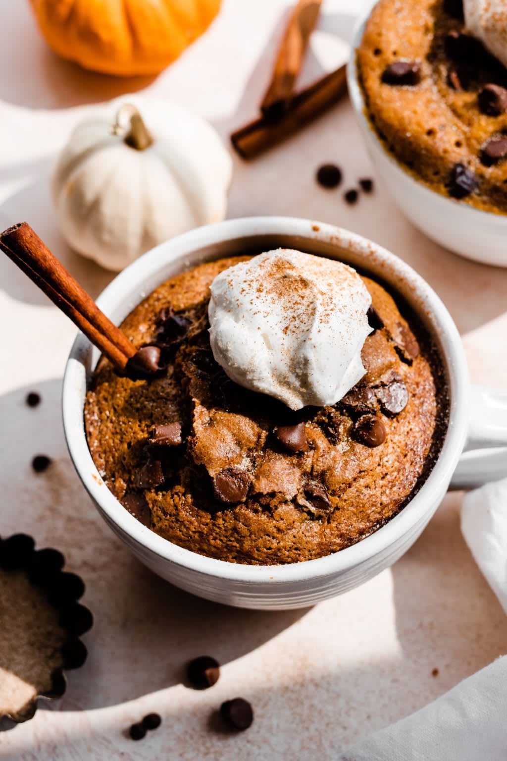 How to Make a Pumpkin Chocolate Chip Mug Cake Fashion Blog