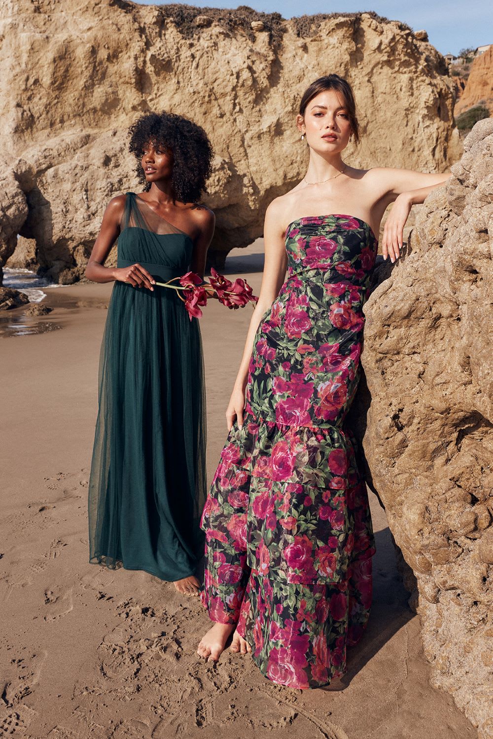 floral bridesmaid dress