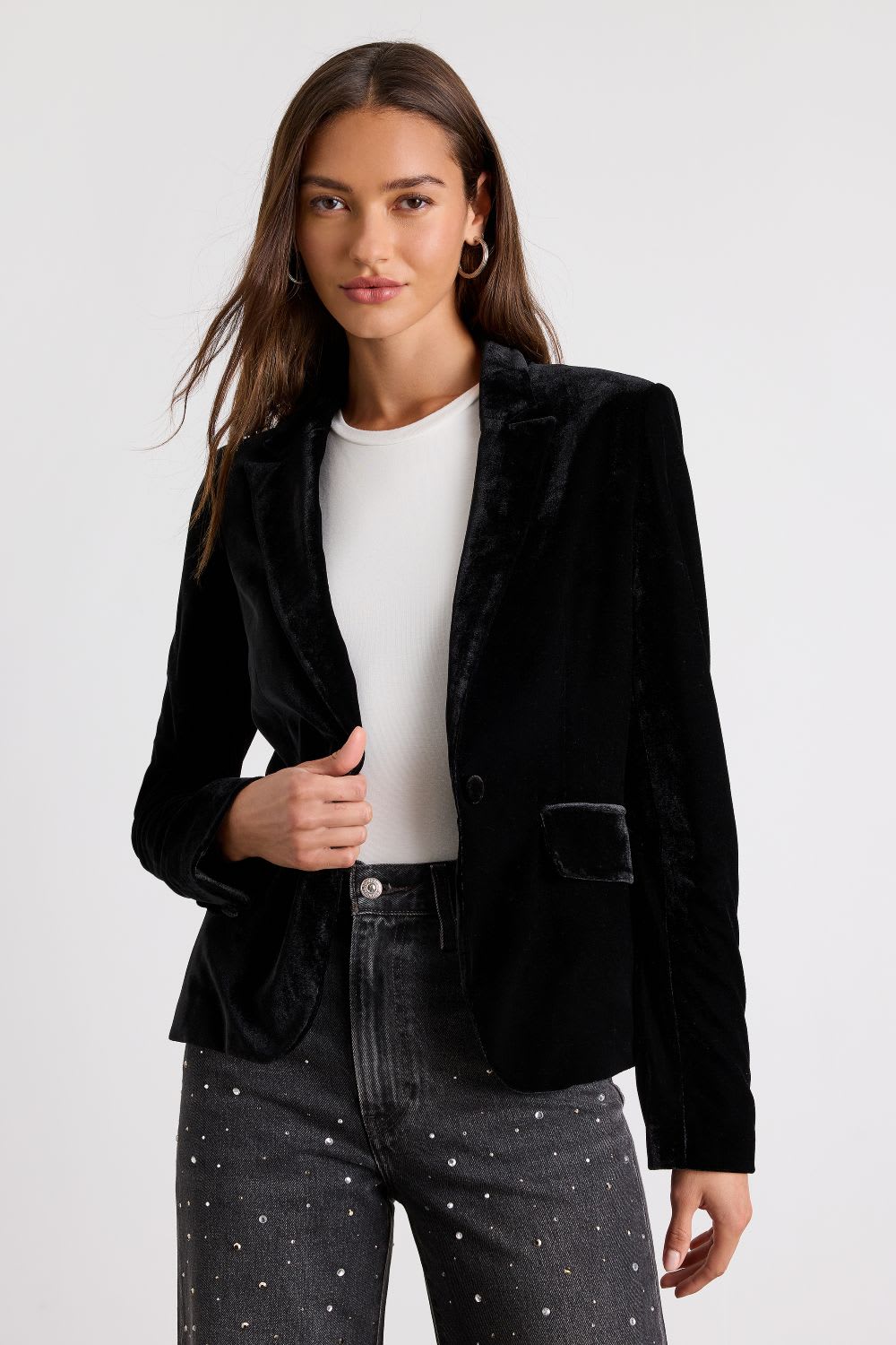 black velvet blazer
