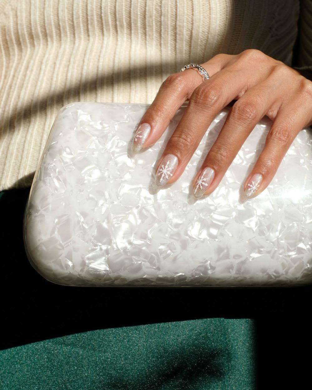 Chic Snowflake Holiday Nail Designs