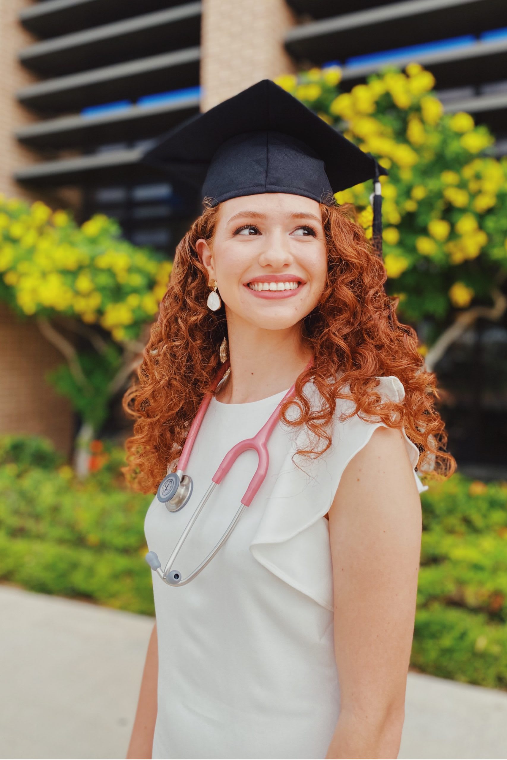 Girl Wearing Graduation Gown Isolated Stock Photo 1075823639 | Shutterstock