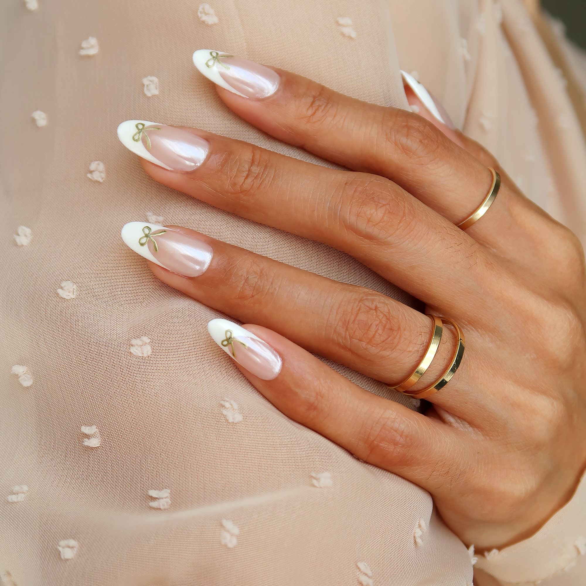 chrome bow nails