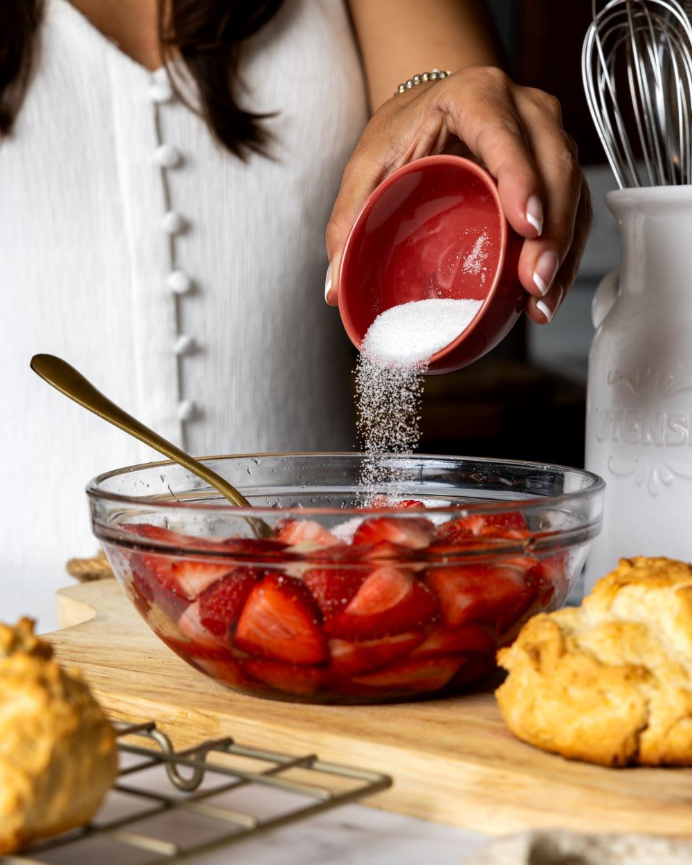 strawberries and biscuits