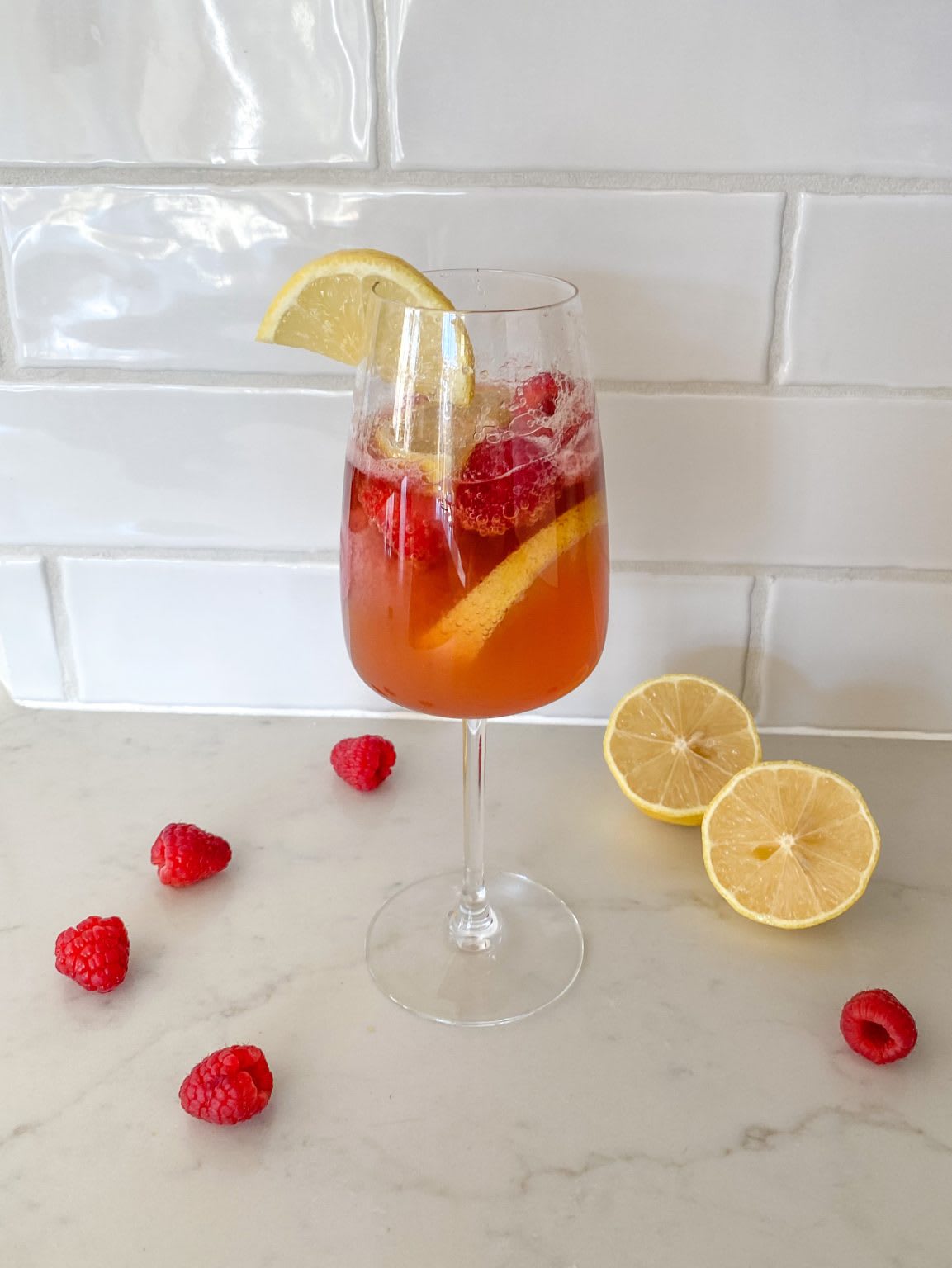 raspberry bridal shower mocktail