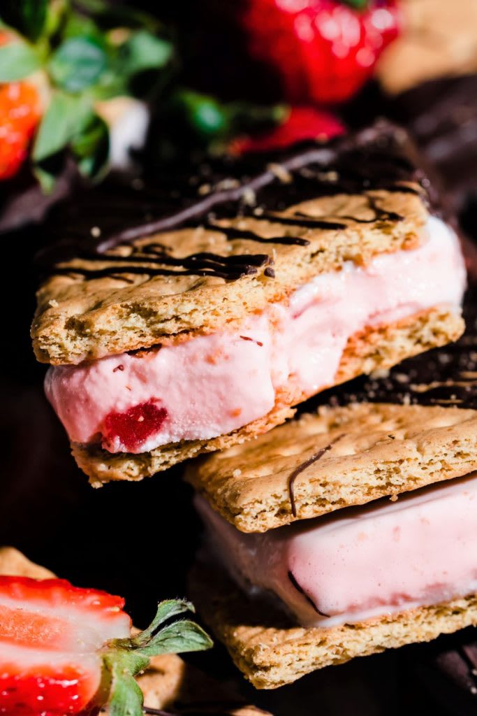 Chocolate Covered Graham Cracker Ice Cream Sandwich Recipe