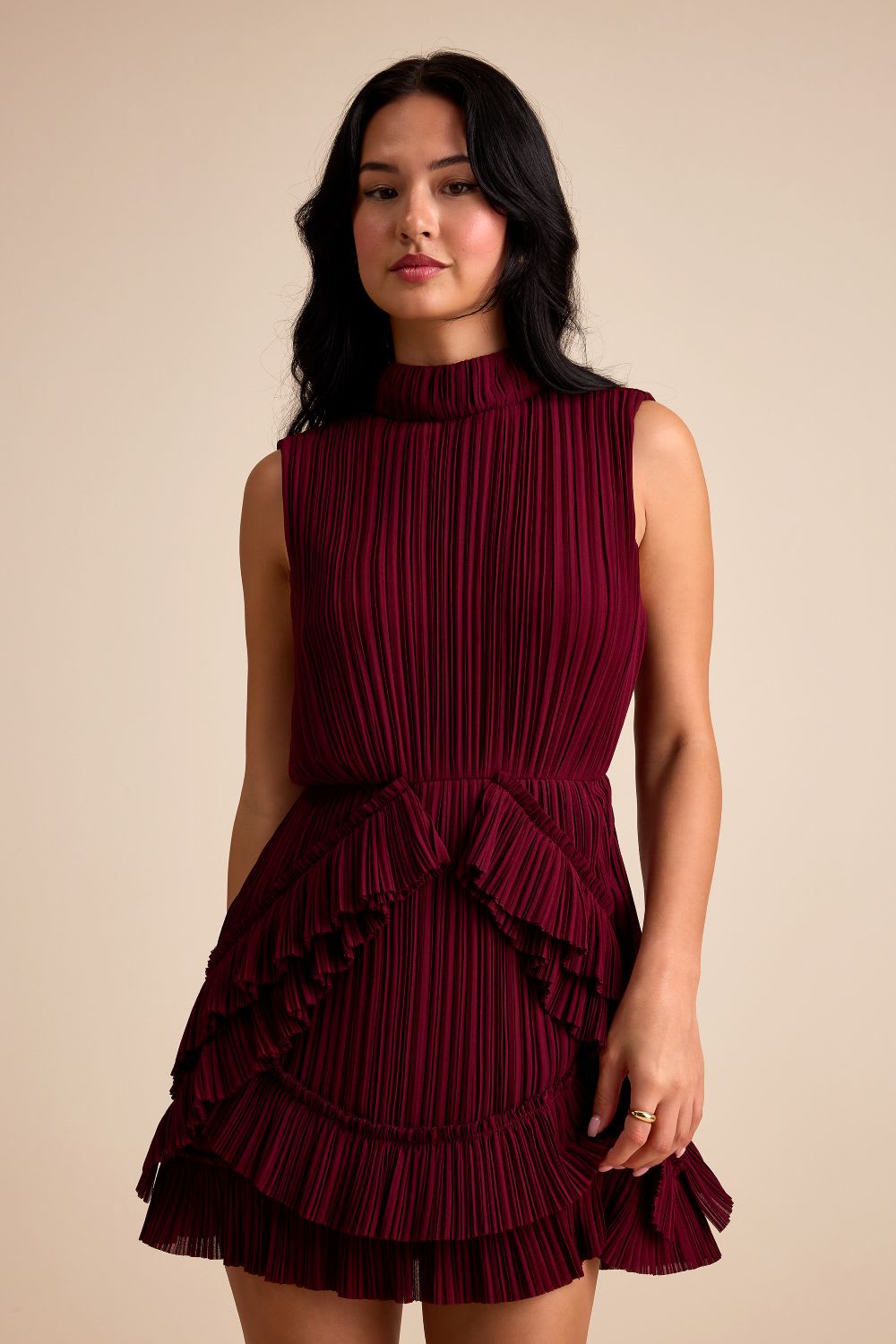 burgundy holiday dress