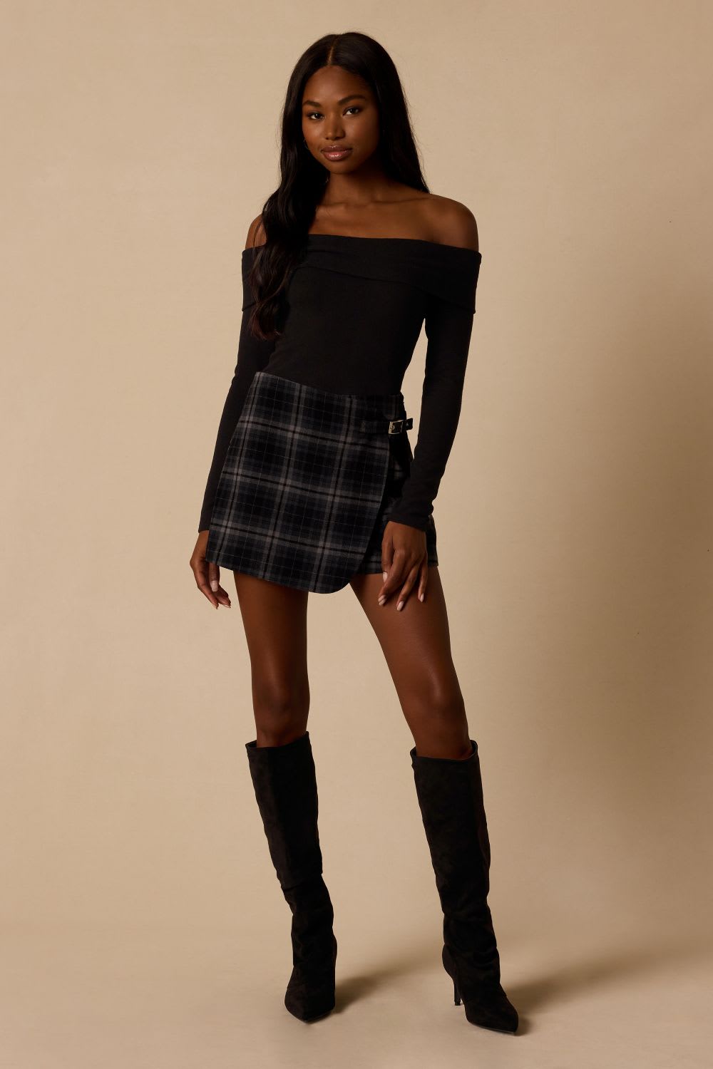 plaid skort outfit