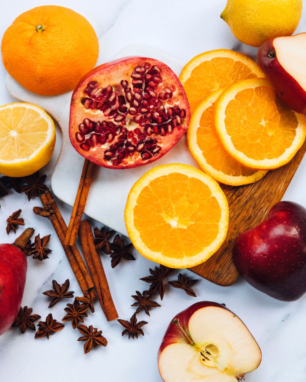 spiced fall sangria ingredients