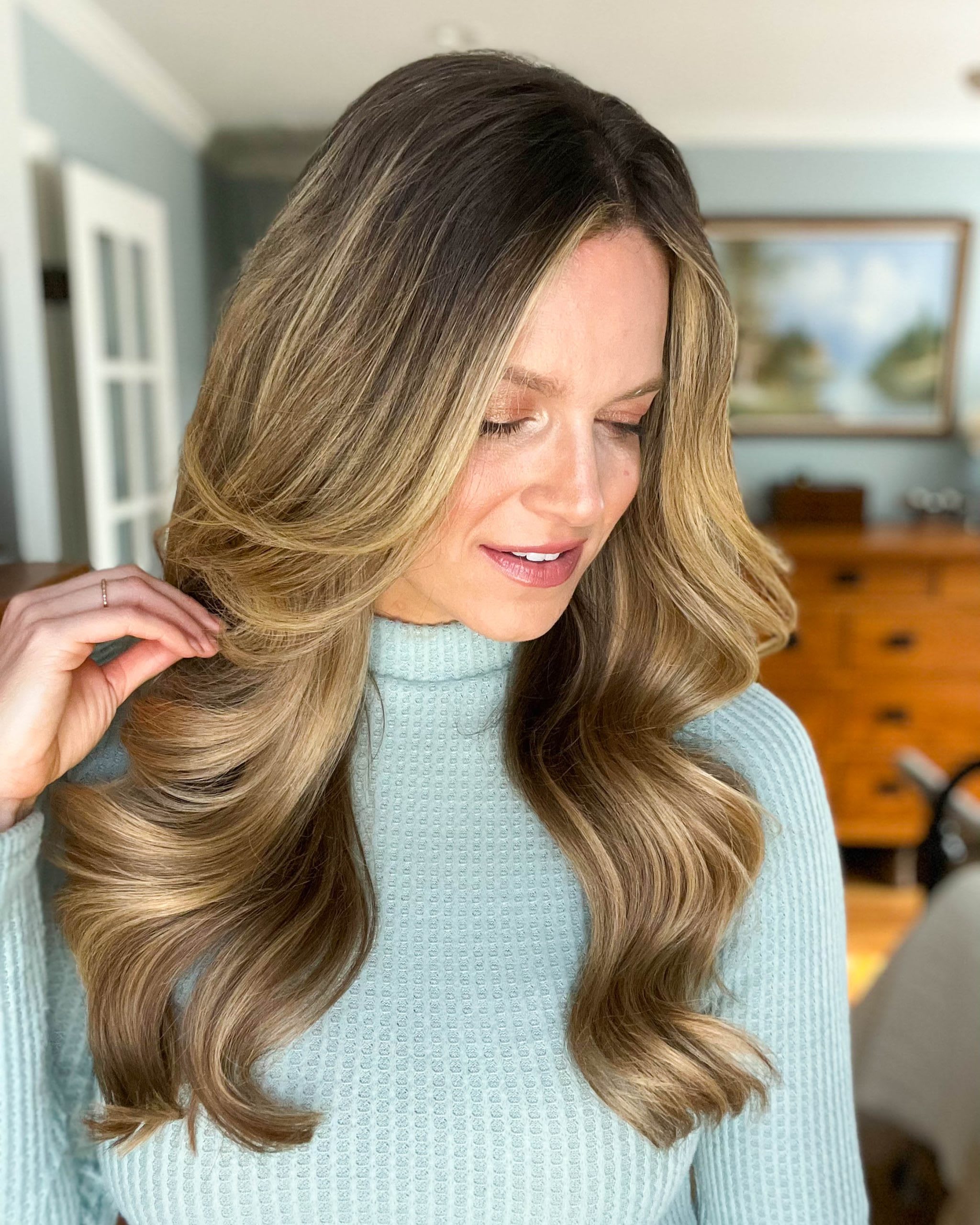 all down hairstyle with waves