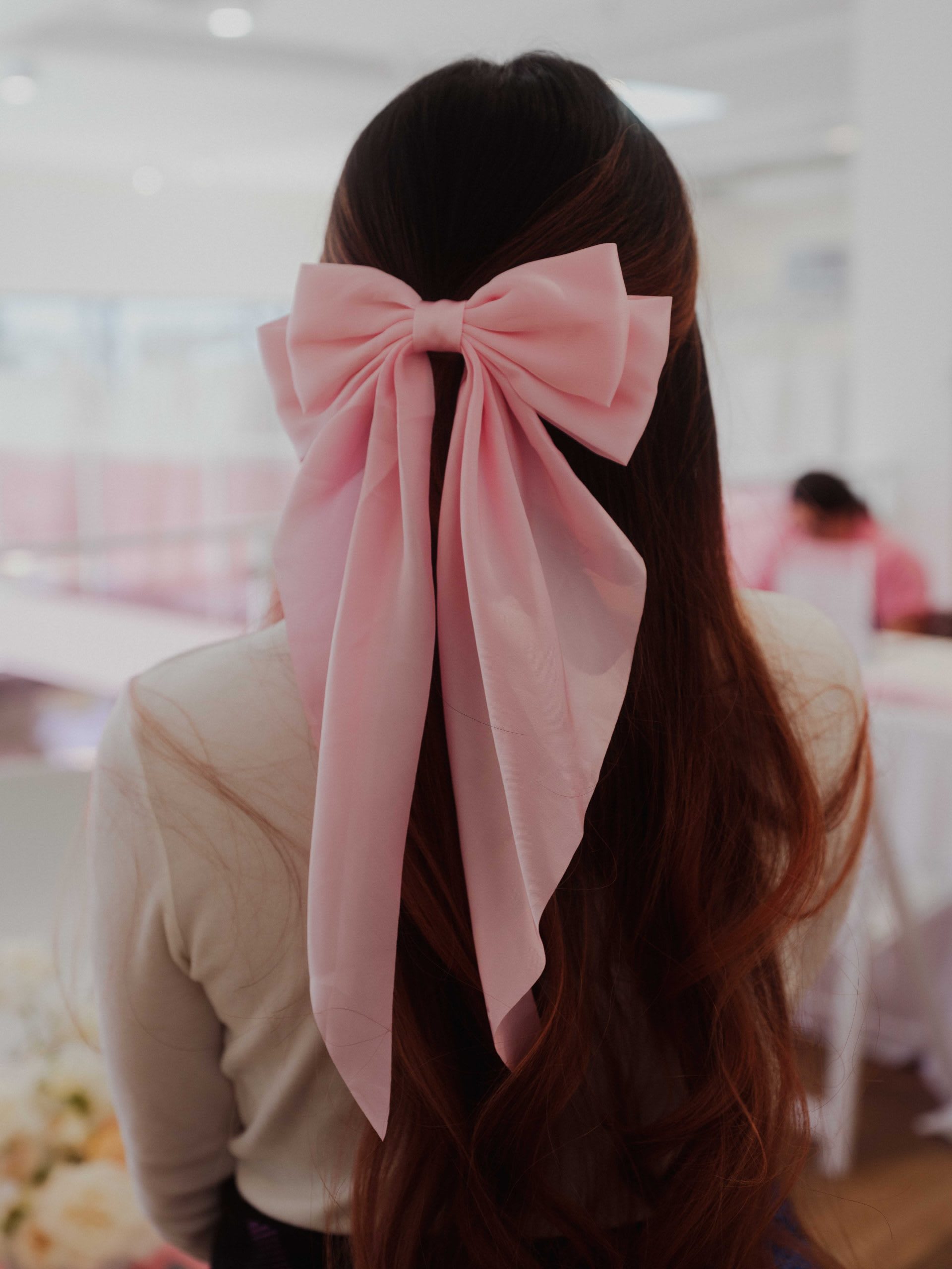 pink hair bow