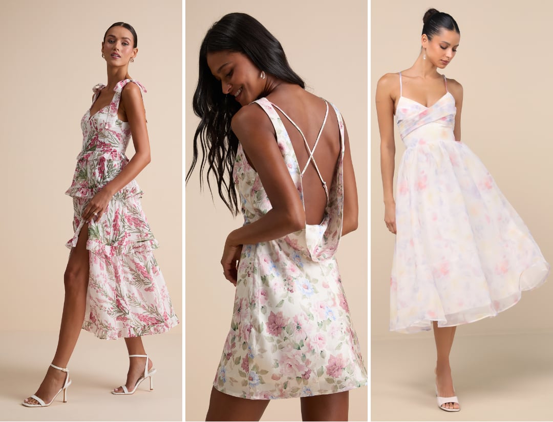 floral dresses for bridal shower