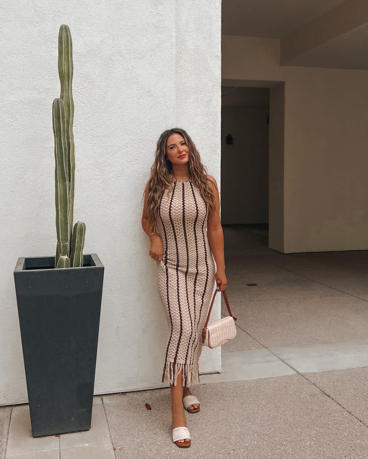 crochet fringe dress