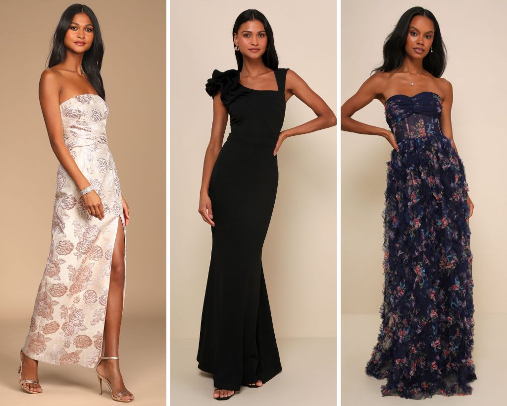 black tie wedding guest dress