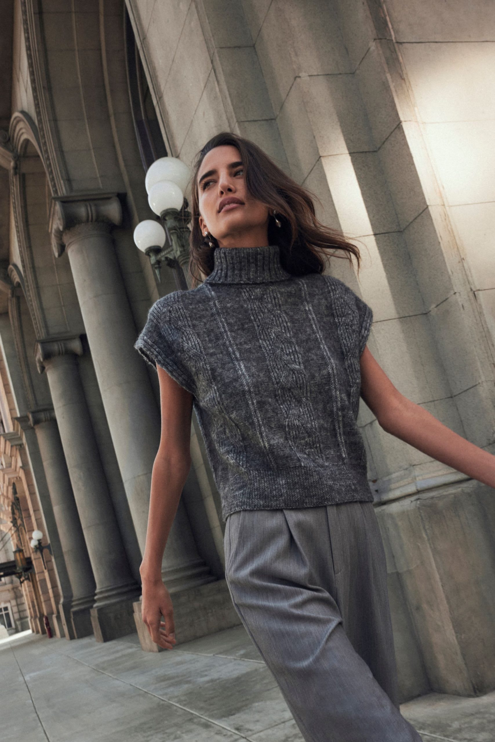 grey monochrome old money outfit