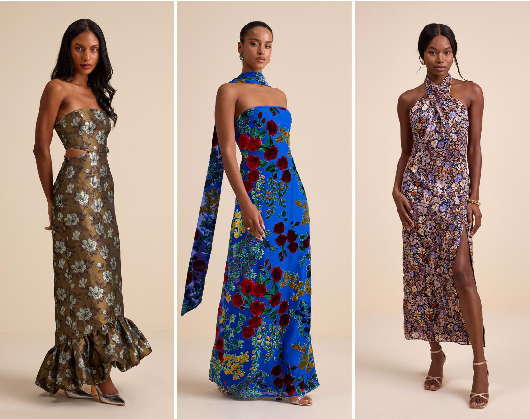 winter floral dresses