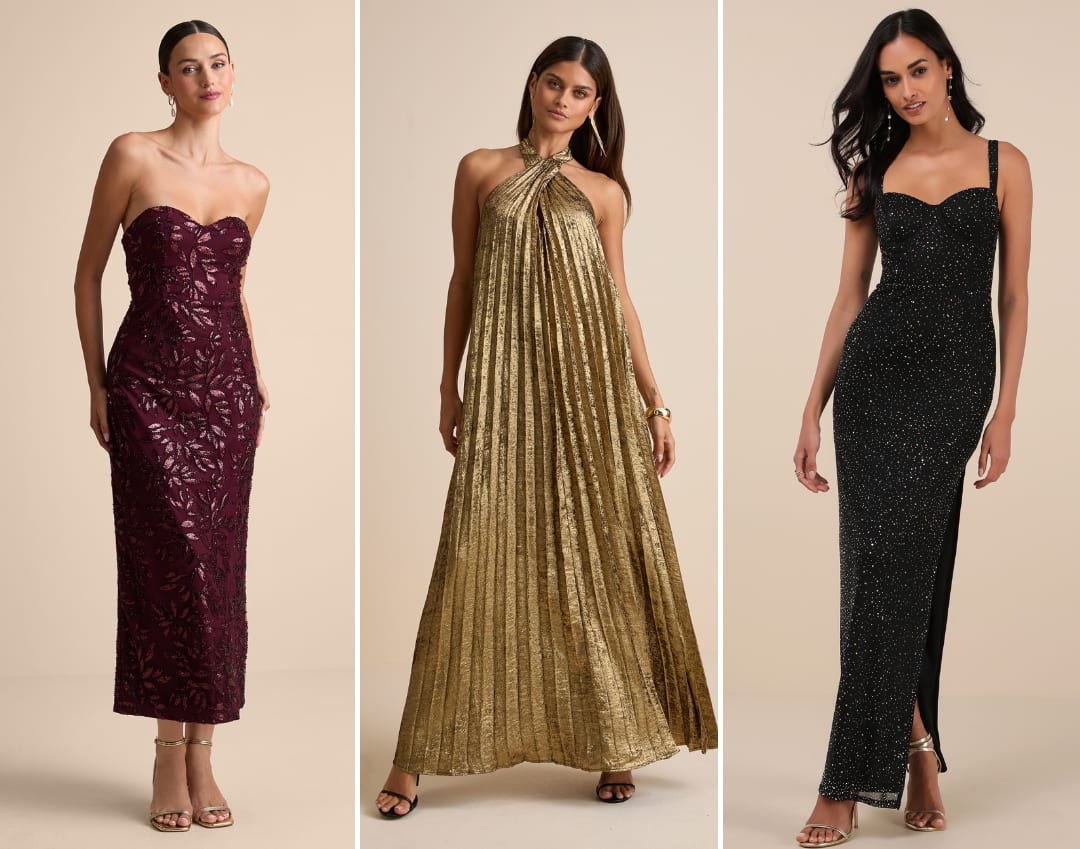 sparkly winter wedding guest dresses