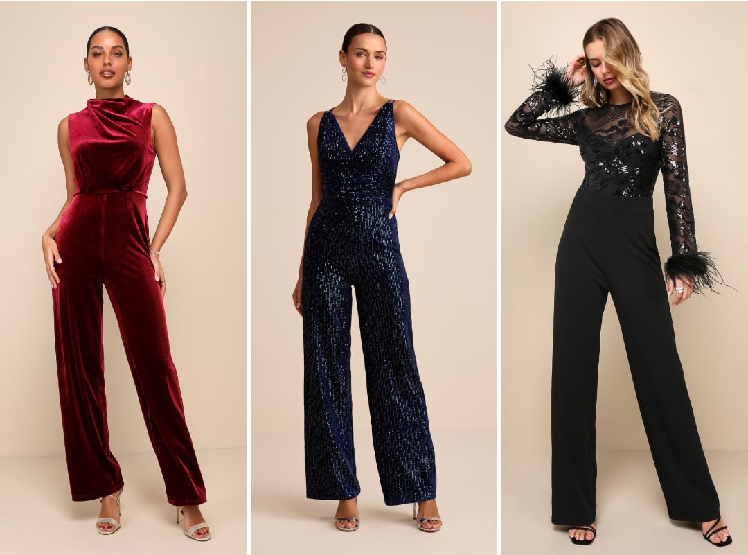 holiday party jumpsuits