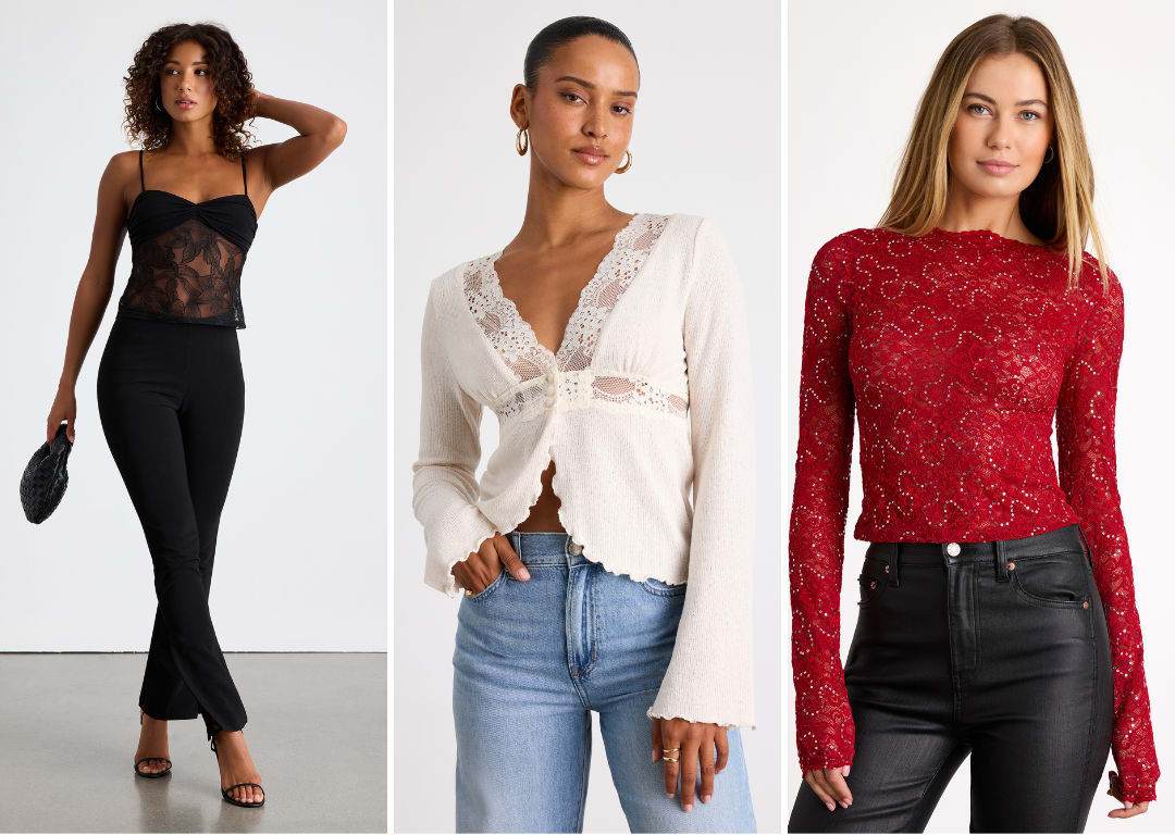 lace holiday tops
