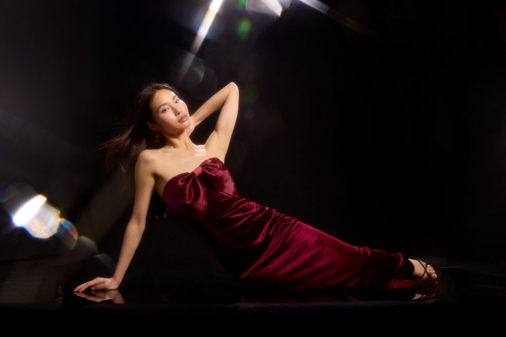 red velvet new years eve dress