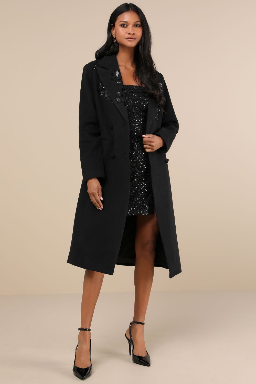 winter sequin coat