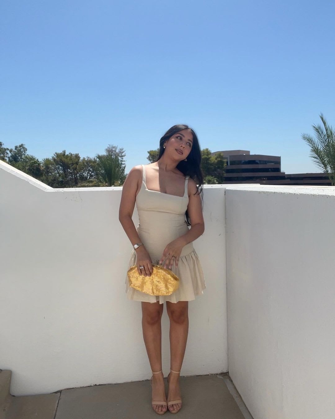 drop waist mini dress