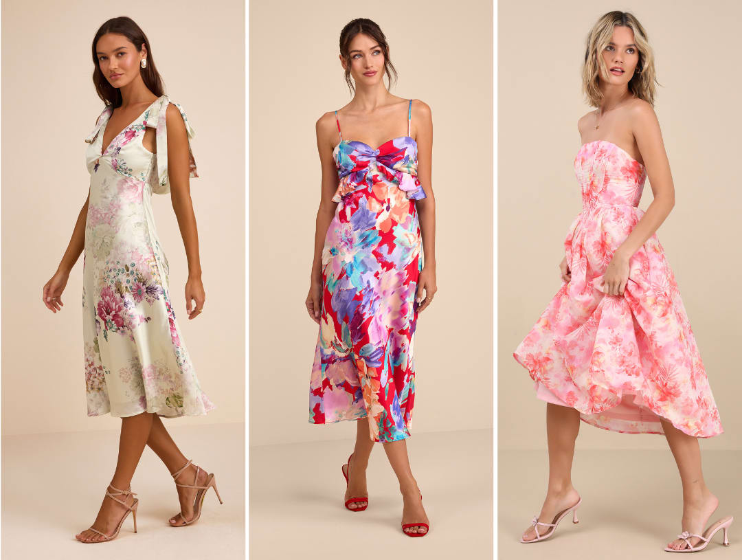 floral dresses for engagement party guests