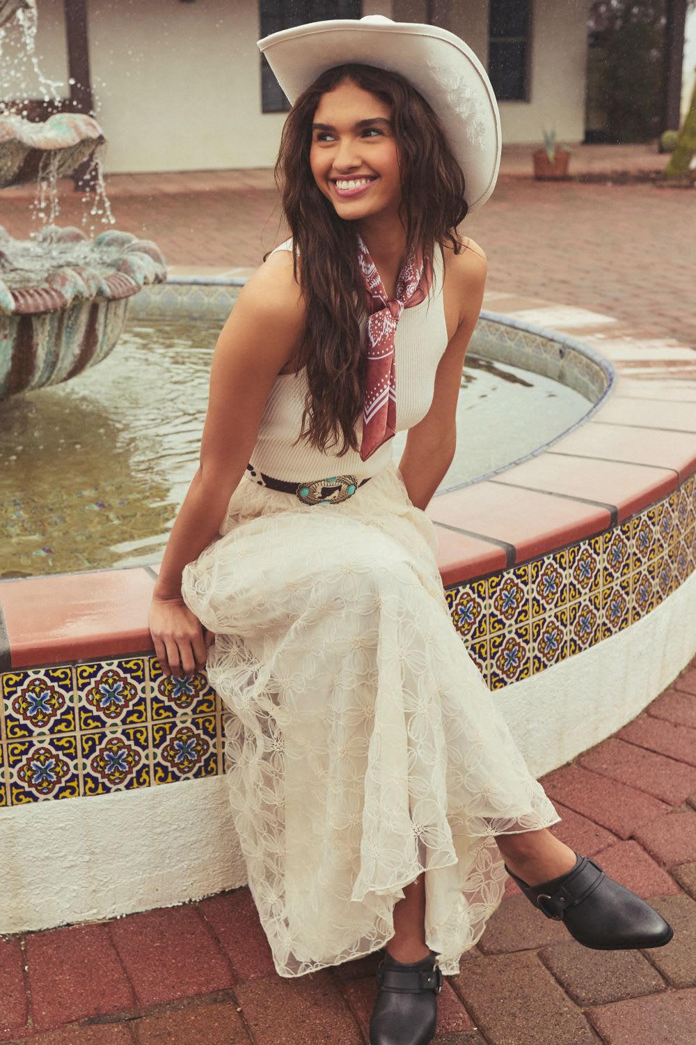 white dress western outfit