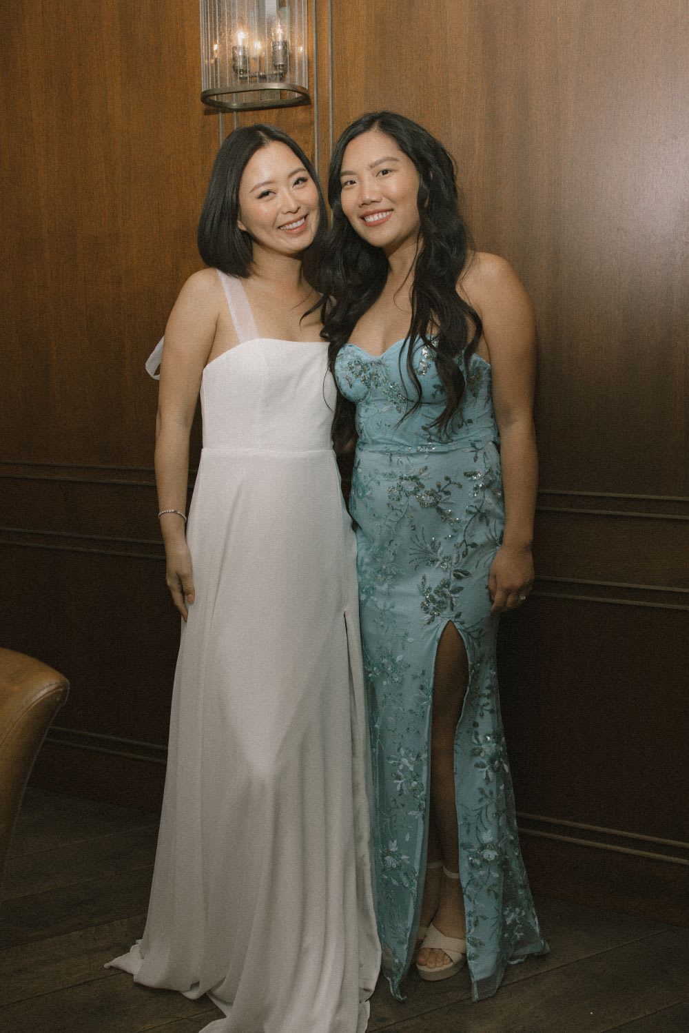 bride and maid of honor outfits