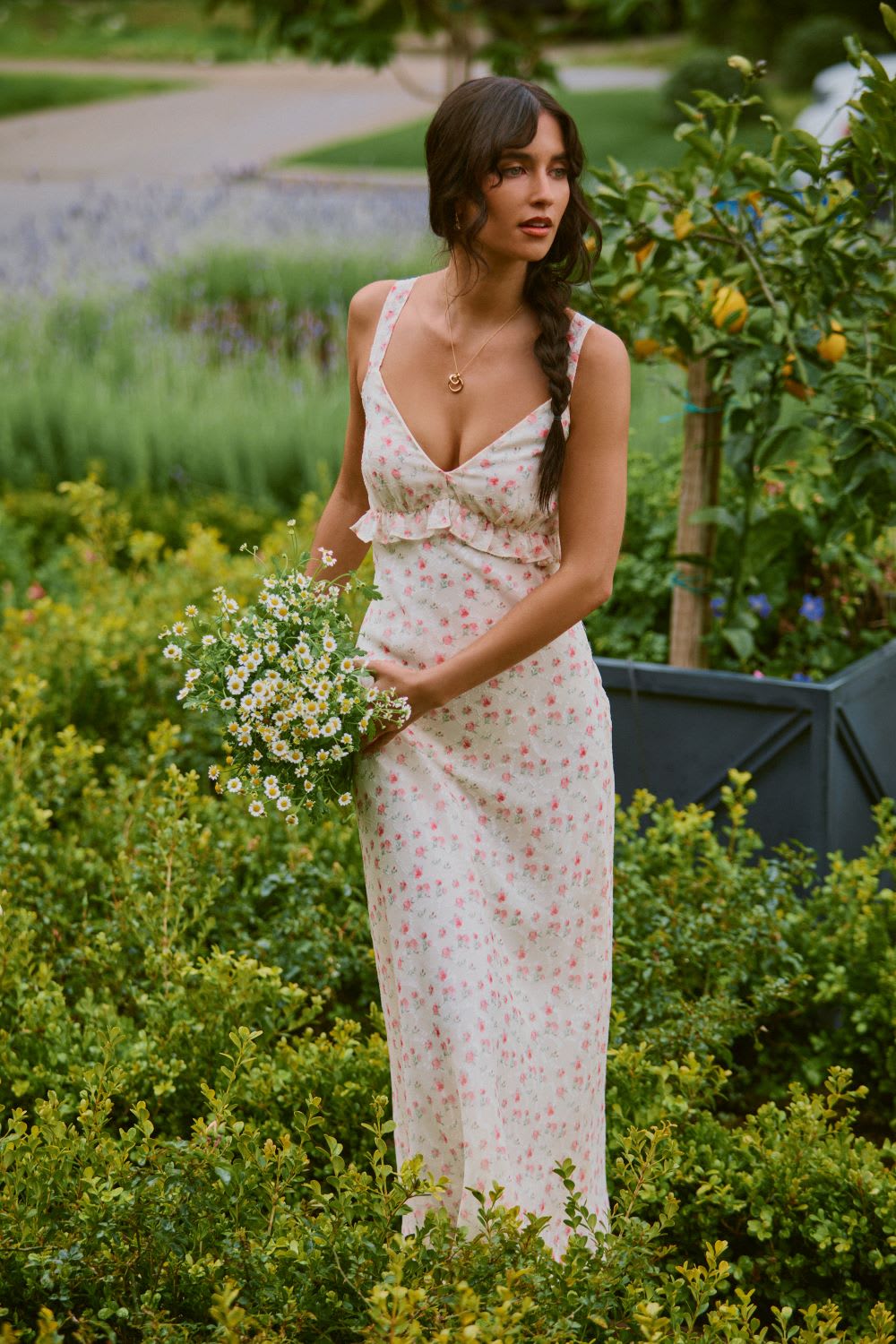 floral slip dress