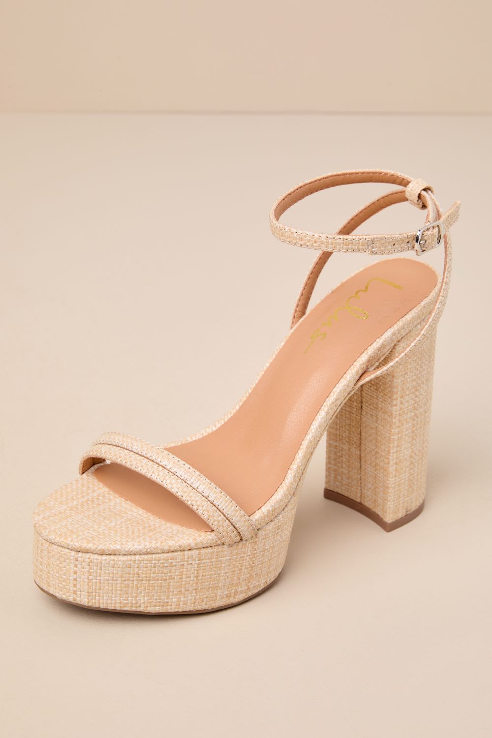 raffia platform sandals