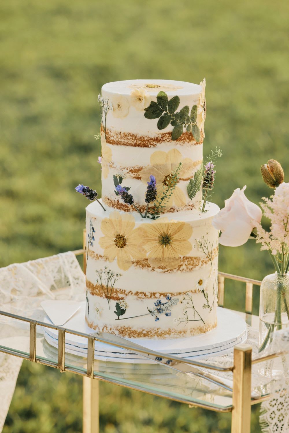 naked wedding cake