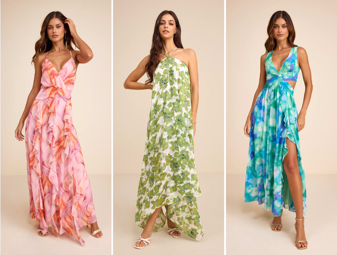 floral beach wedding guest dresses