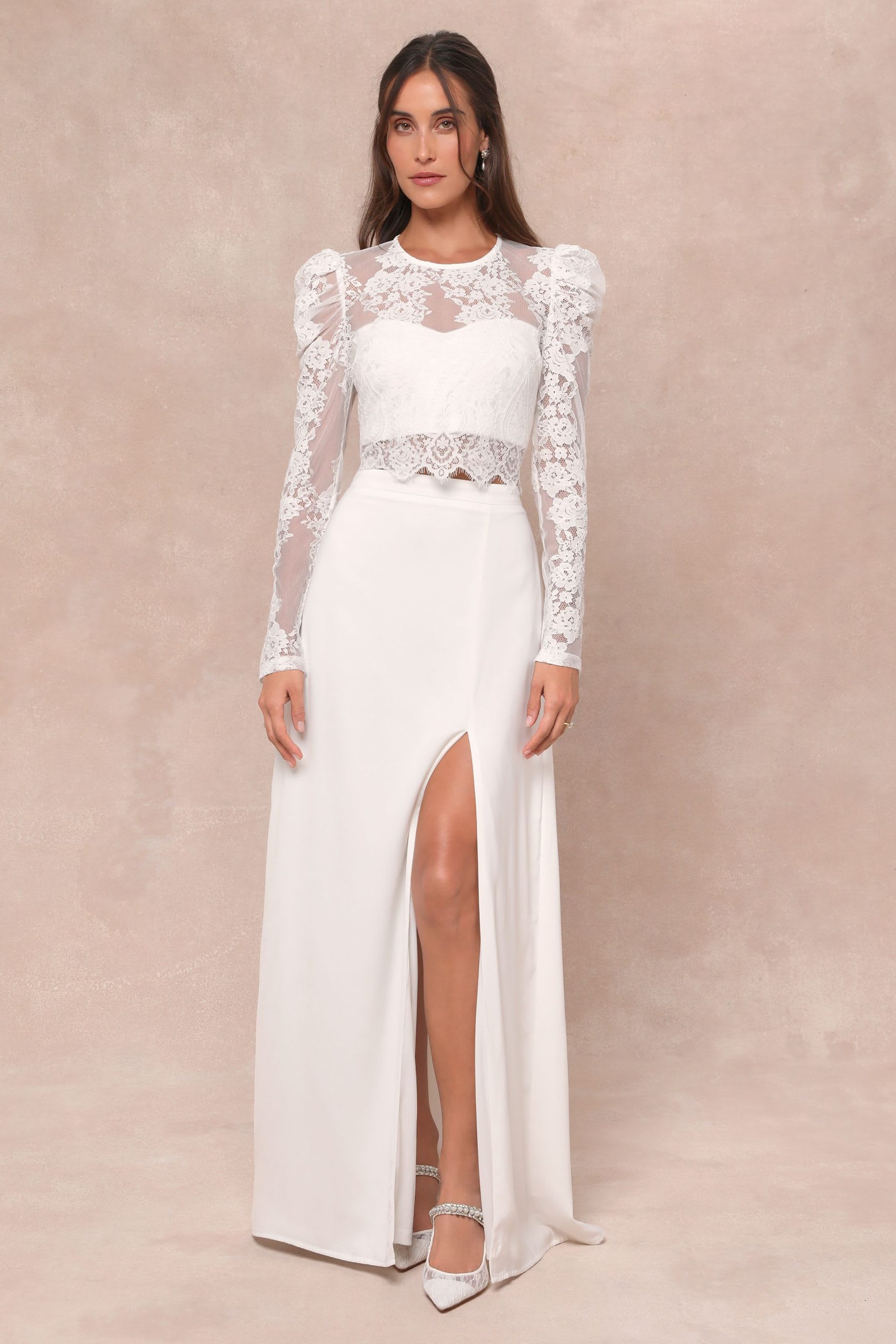 two piece wedding dress