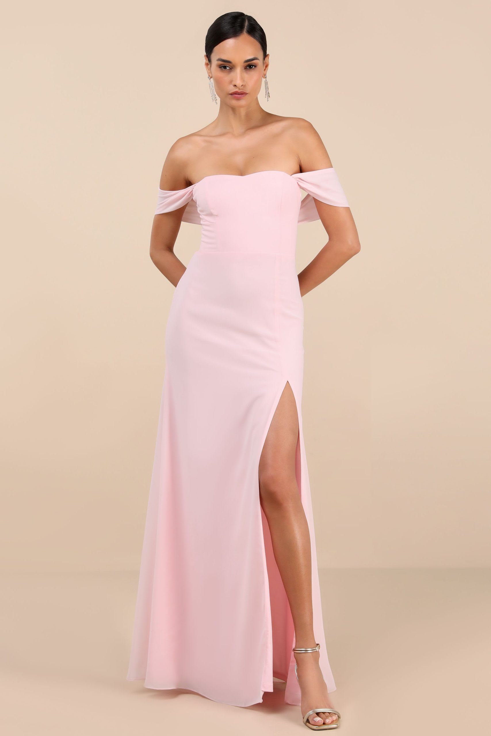 light pink bridesmaid dress