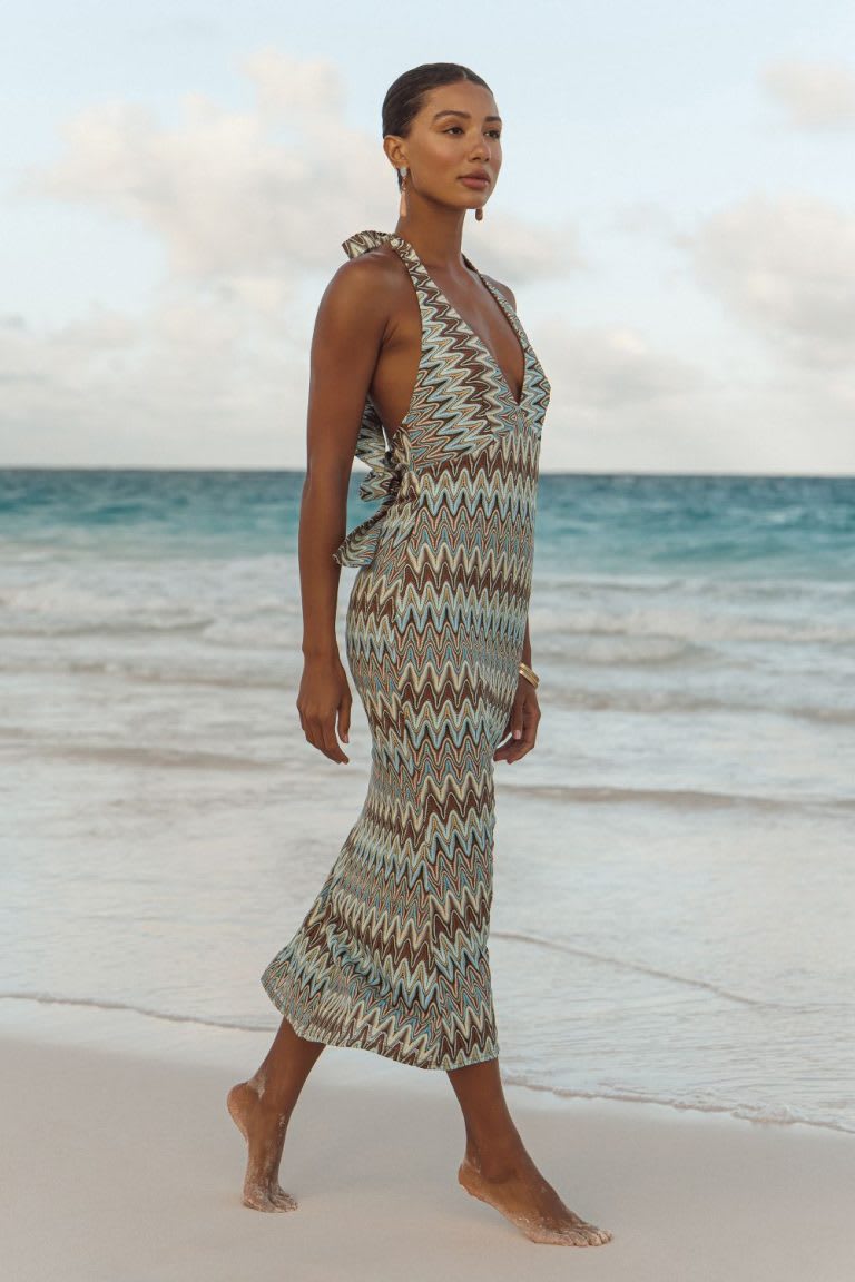 traditional thai dress Kanya Topshop Beaded Plunge Neck Color:As_Pictures Sommerfest