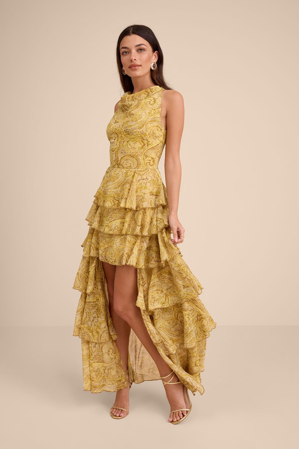 high low maxi wedidng guest dress
