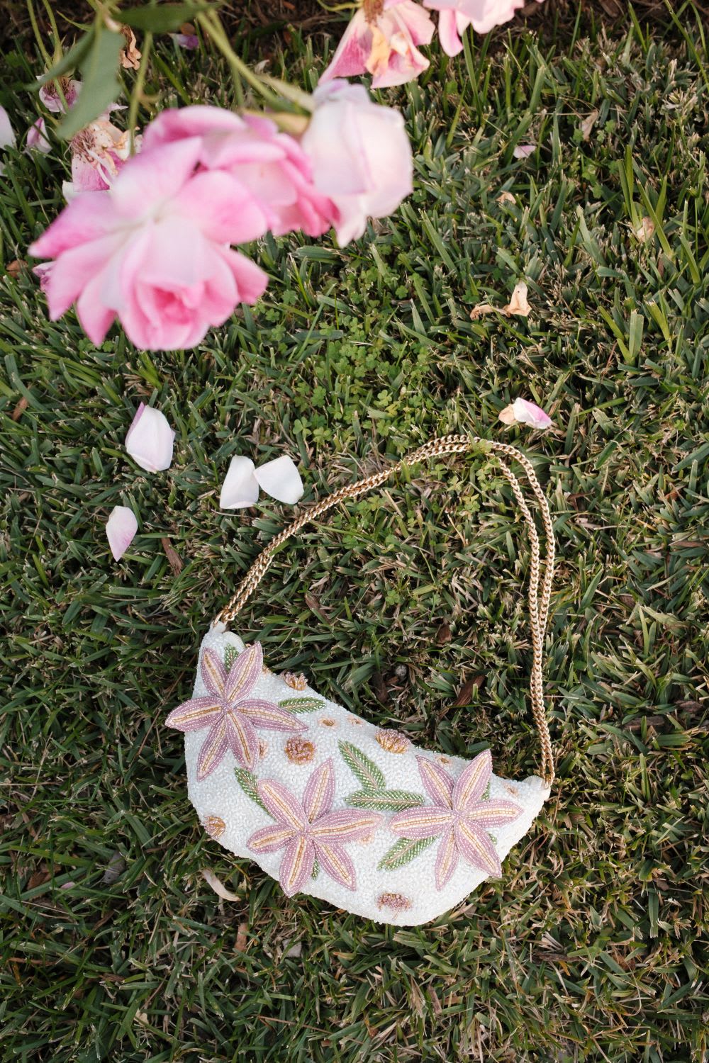 beaded floral bag