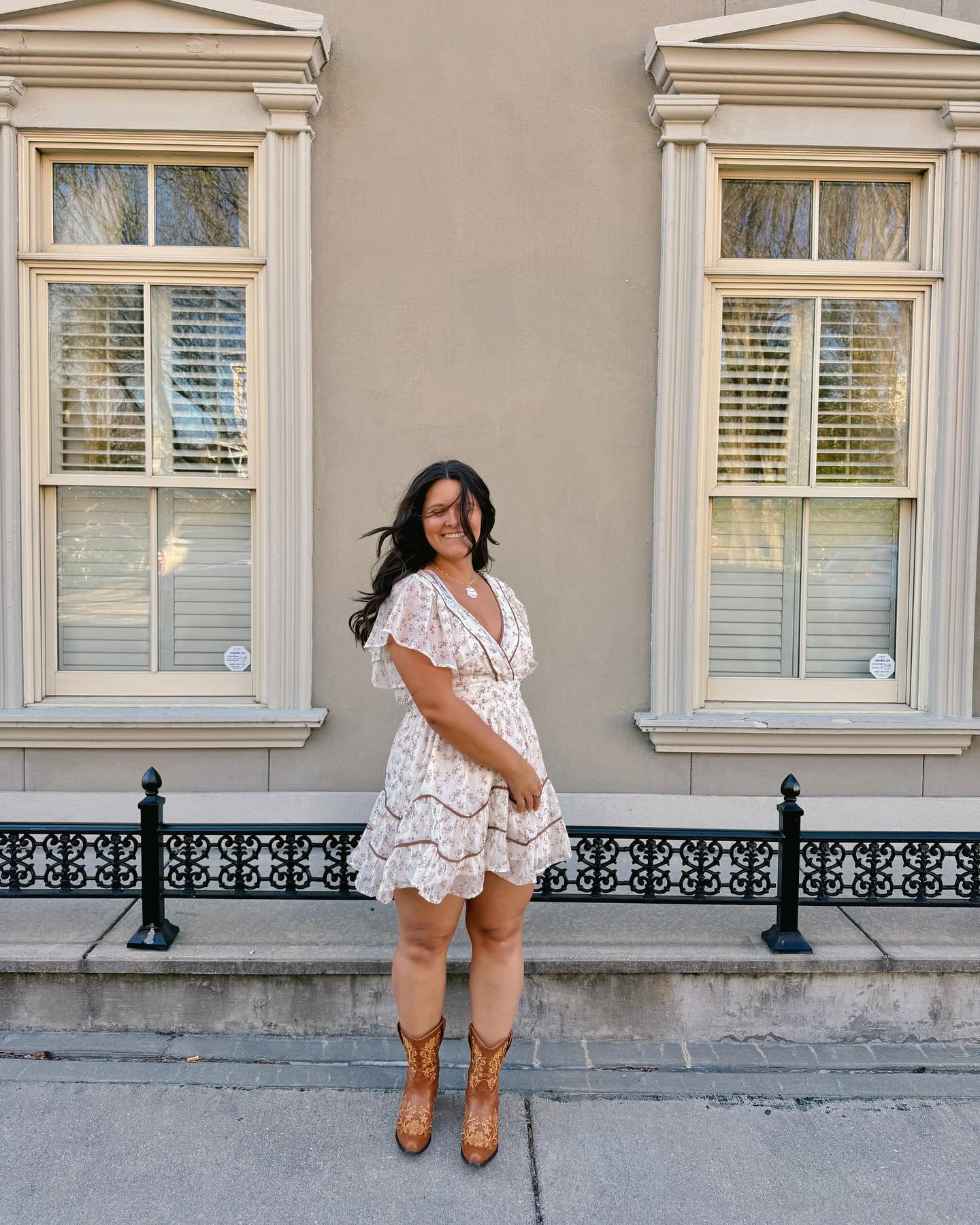 dress and cowboy boots