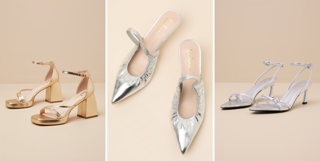 metallic shoes