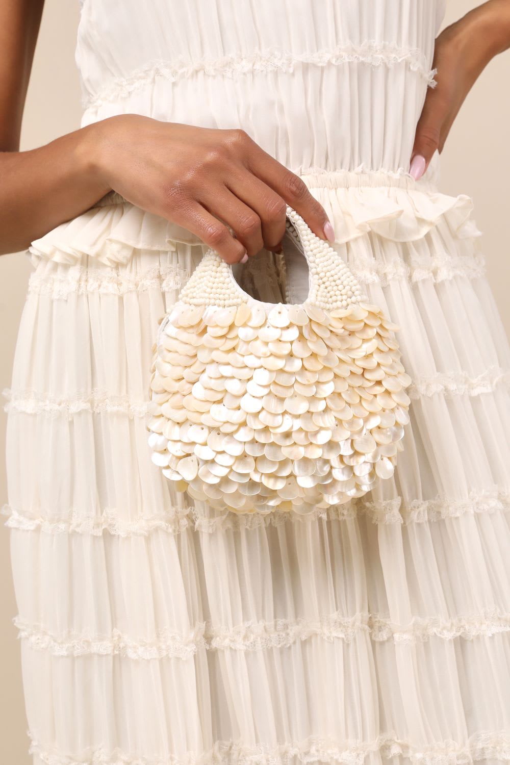 shell beaded handbag