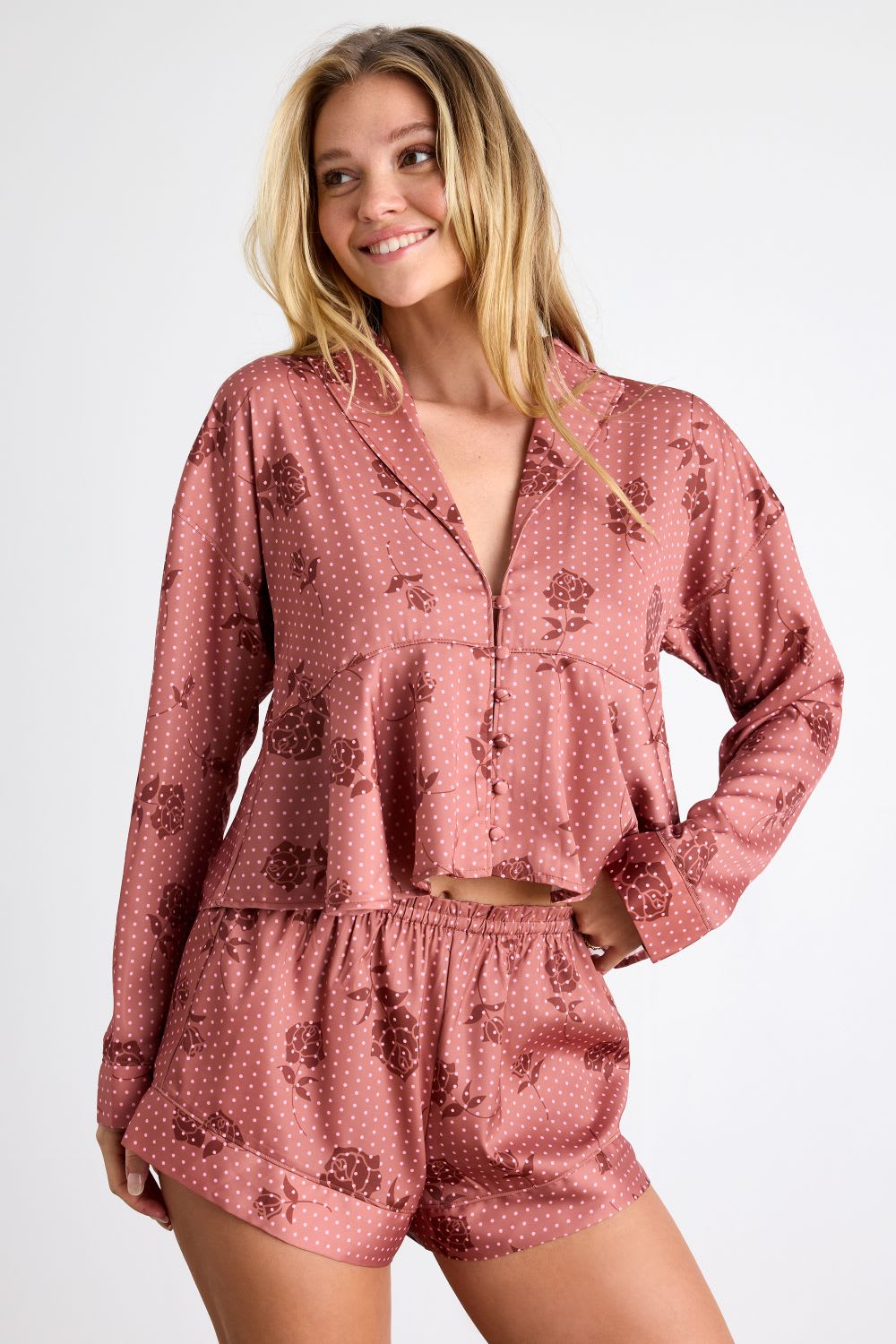 rusty rose bridesmaid pajamas