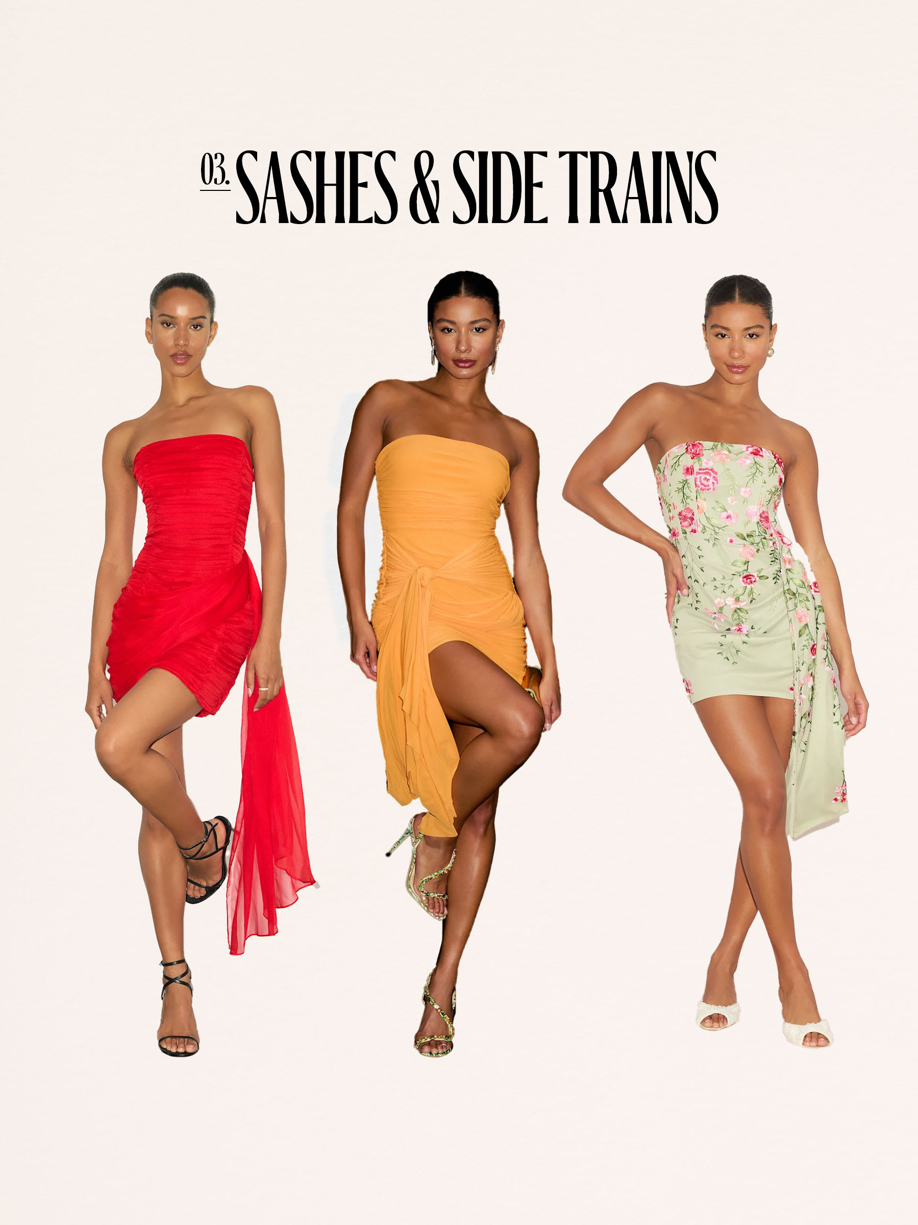 side train dresses