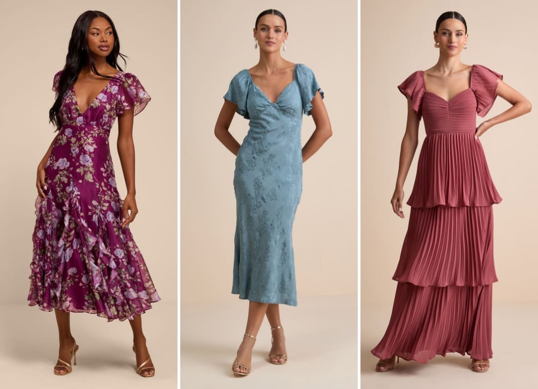 flutter sleeve dresses