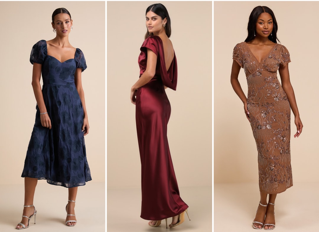 short sleeve wedding guest dresses