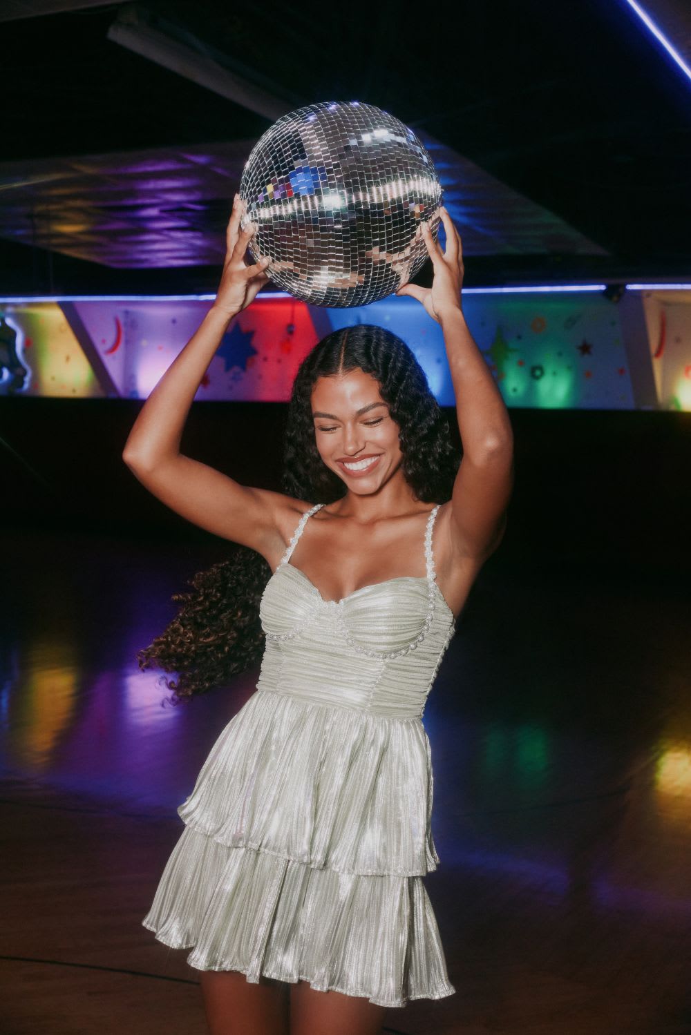 metallic homecoming dress