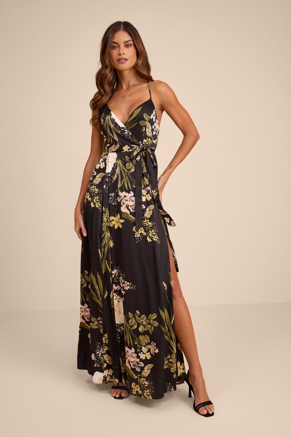 fall floral wedding guest dress