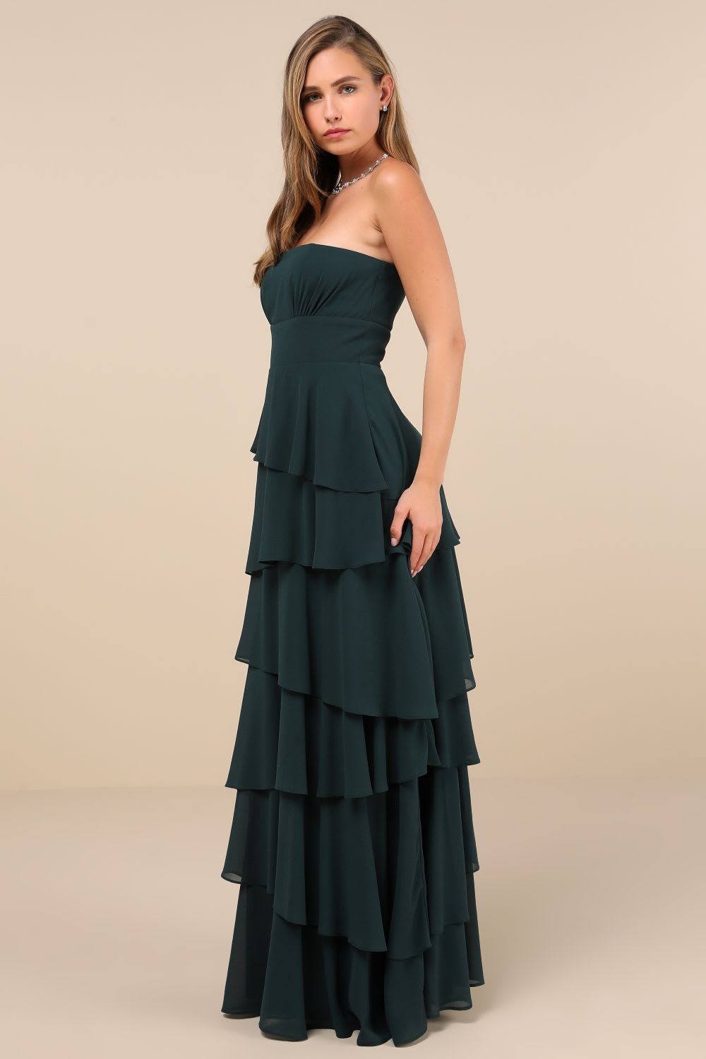 emerald green bridesmaids dress