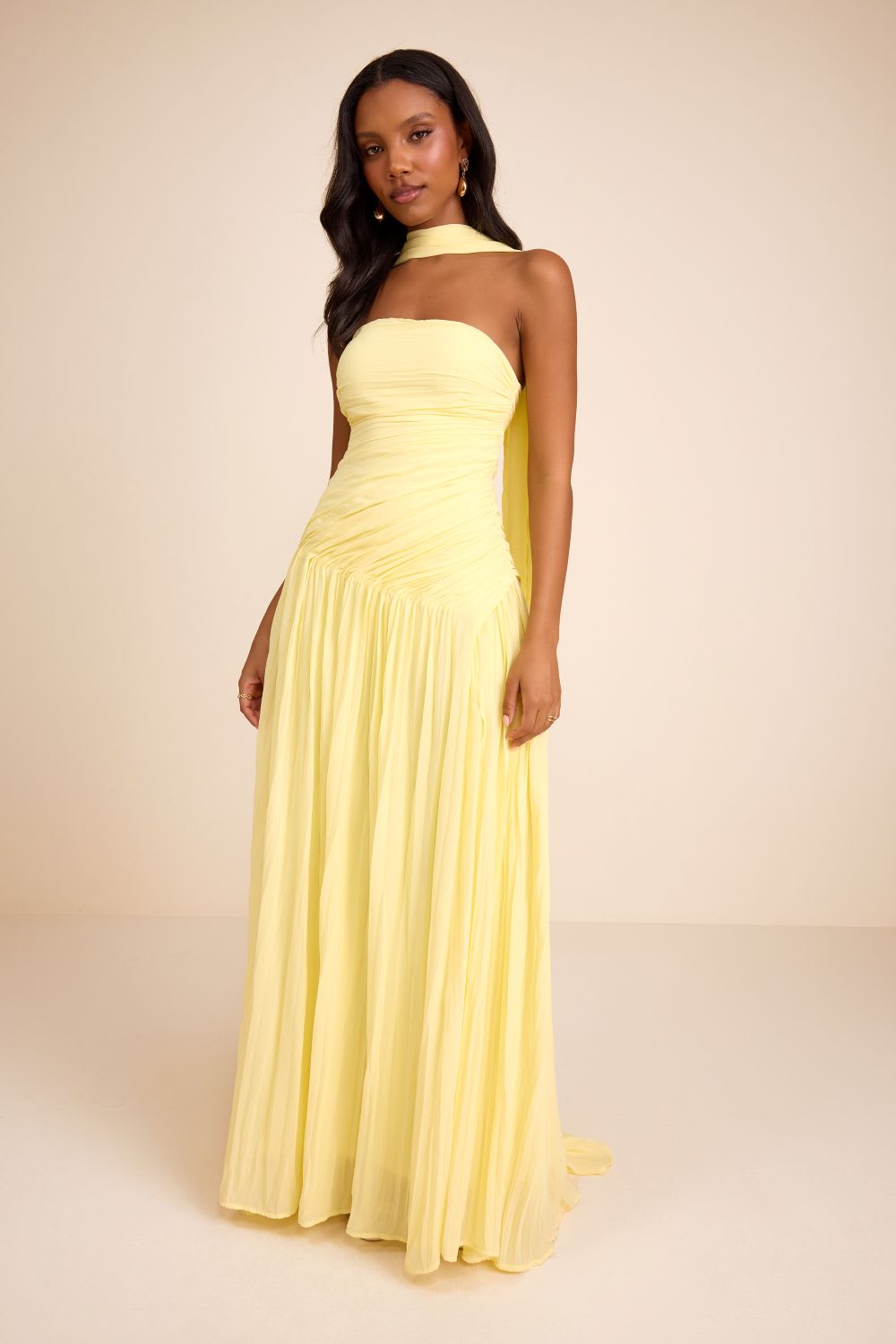 black maxi dress with ruffles Ruffle Maxi Dress in Black | One Shoulder Cotton Maxi Dress main image 1