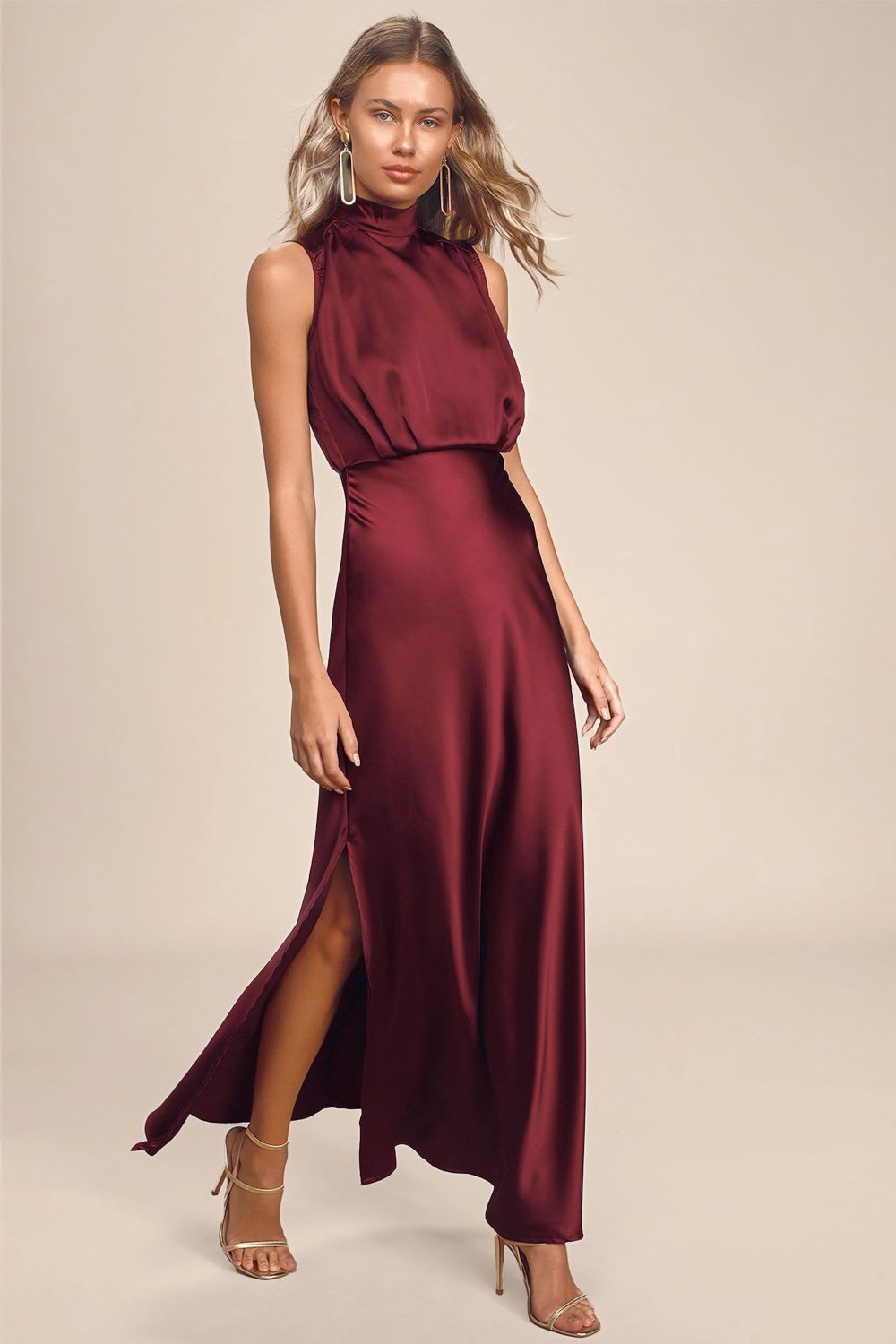 burgundy bridesmaid dress