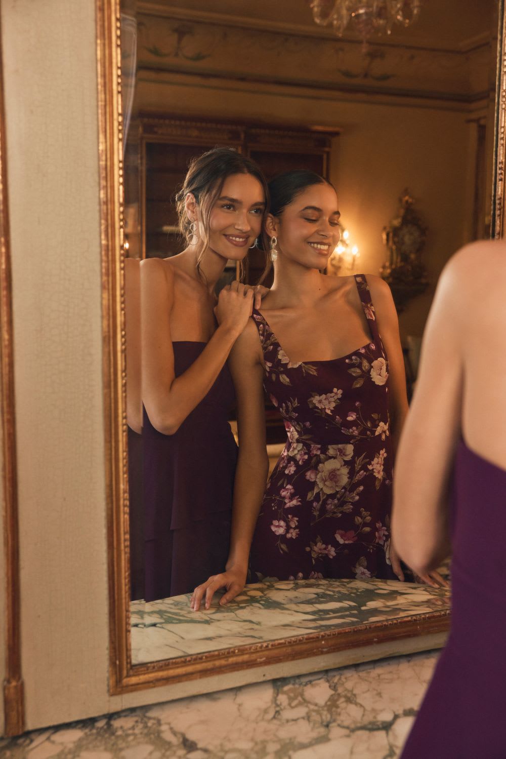 purple bridesmaid gowns